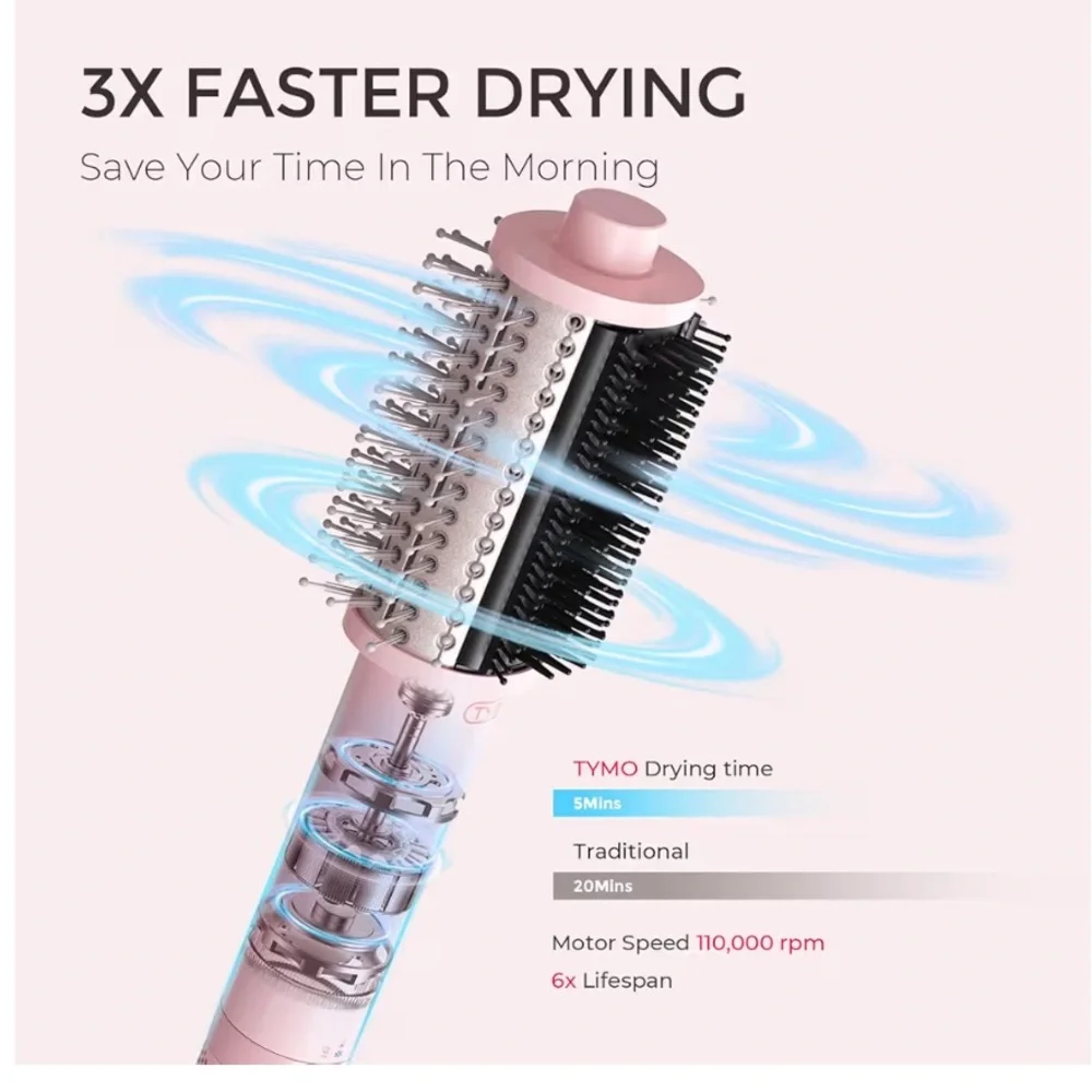 TYMO 4.0 Hair Blow Dryer Brush - Picture 2 of 7